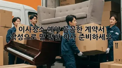 이사청소 예약: 꼼꼼한 계약서 작성으로 맘 편한 이사 준비하세요!